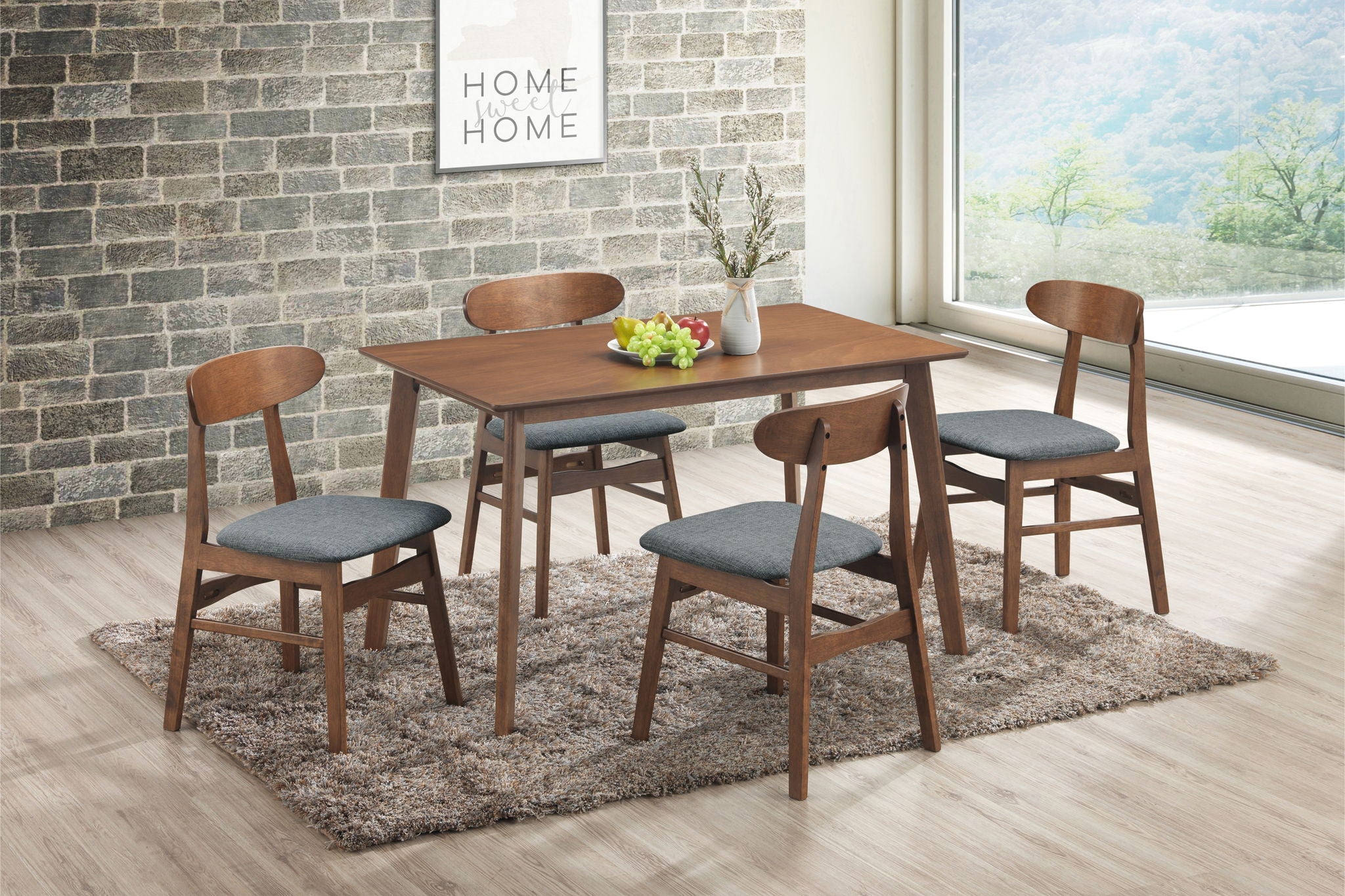 Morocco - Rectangle Dining Table - Walnut Brown