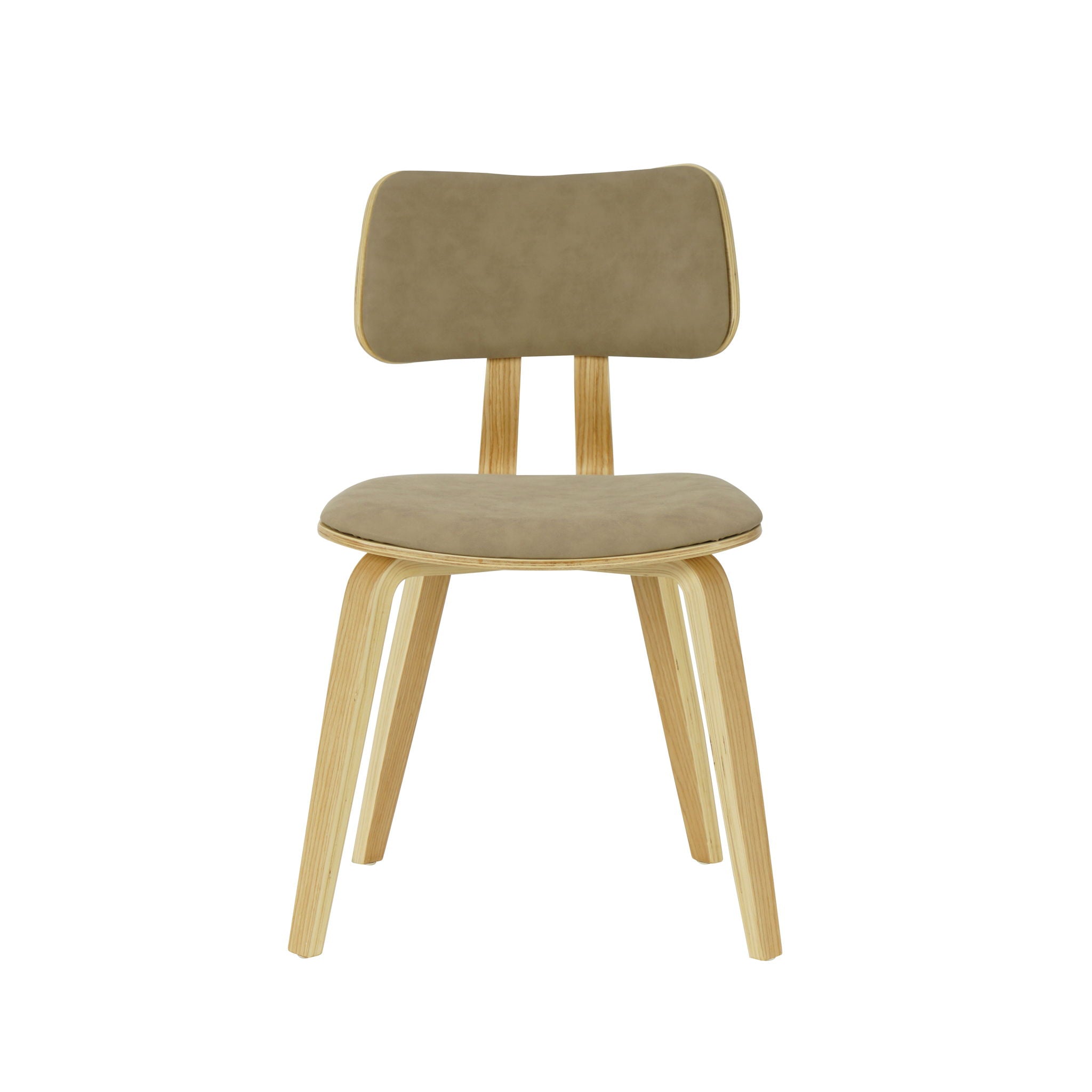 Jaguar - Curved Back Wood Dining Chair With Faux Leather Seat