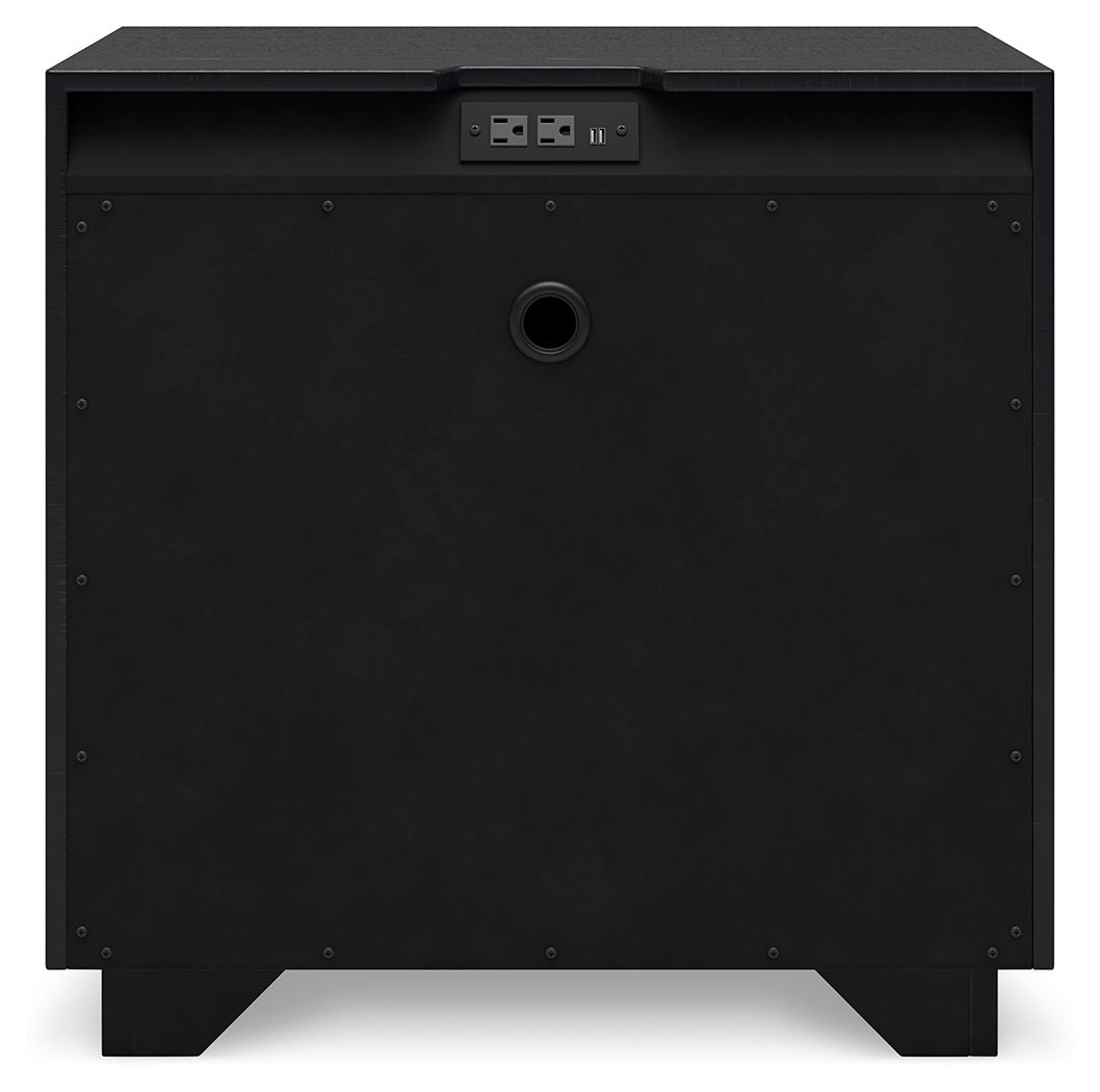 Londer - Two Drawer Night Stand - Black