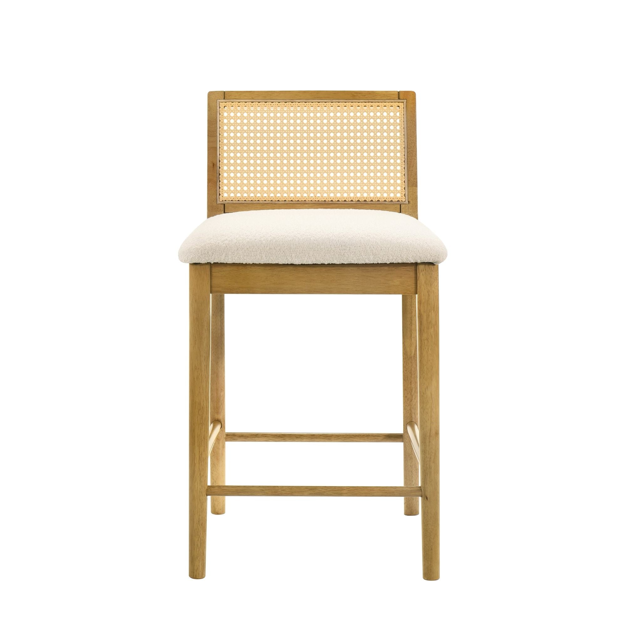 Tobias - Coastal Modern Wood Counter Height Kitchen Bar Stool