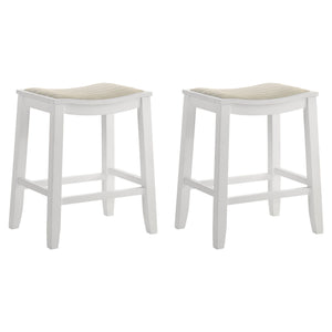 Iyani - Coastal Modern Wood Counter Height Kitchen Bar Stool