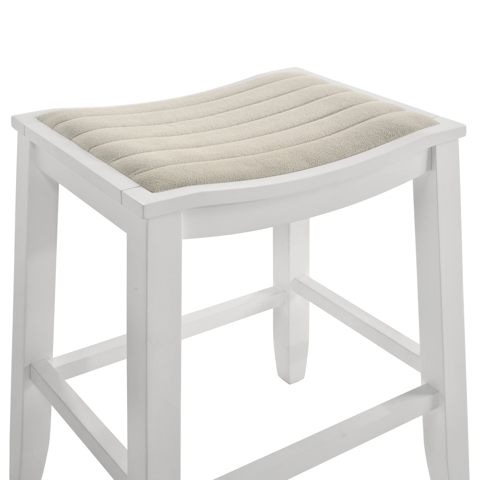 Iyani - Coastal Modern Wood Counter Height Kitchen Bar Stool