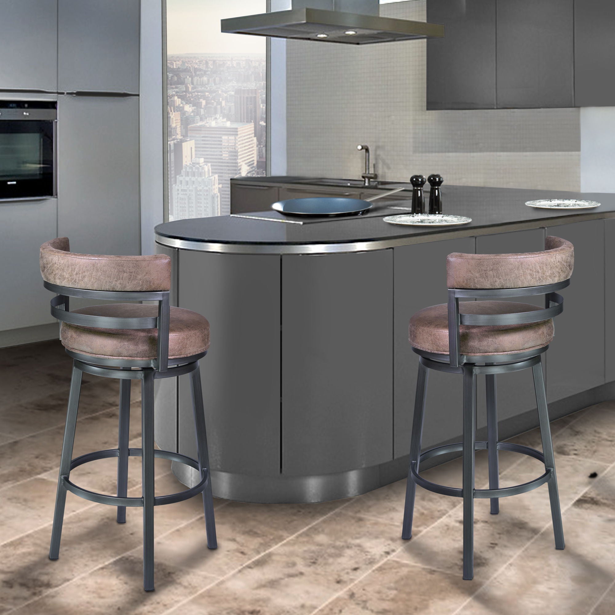 Madrid - Swivel Bar Stool - Mineral