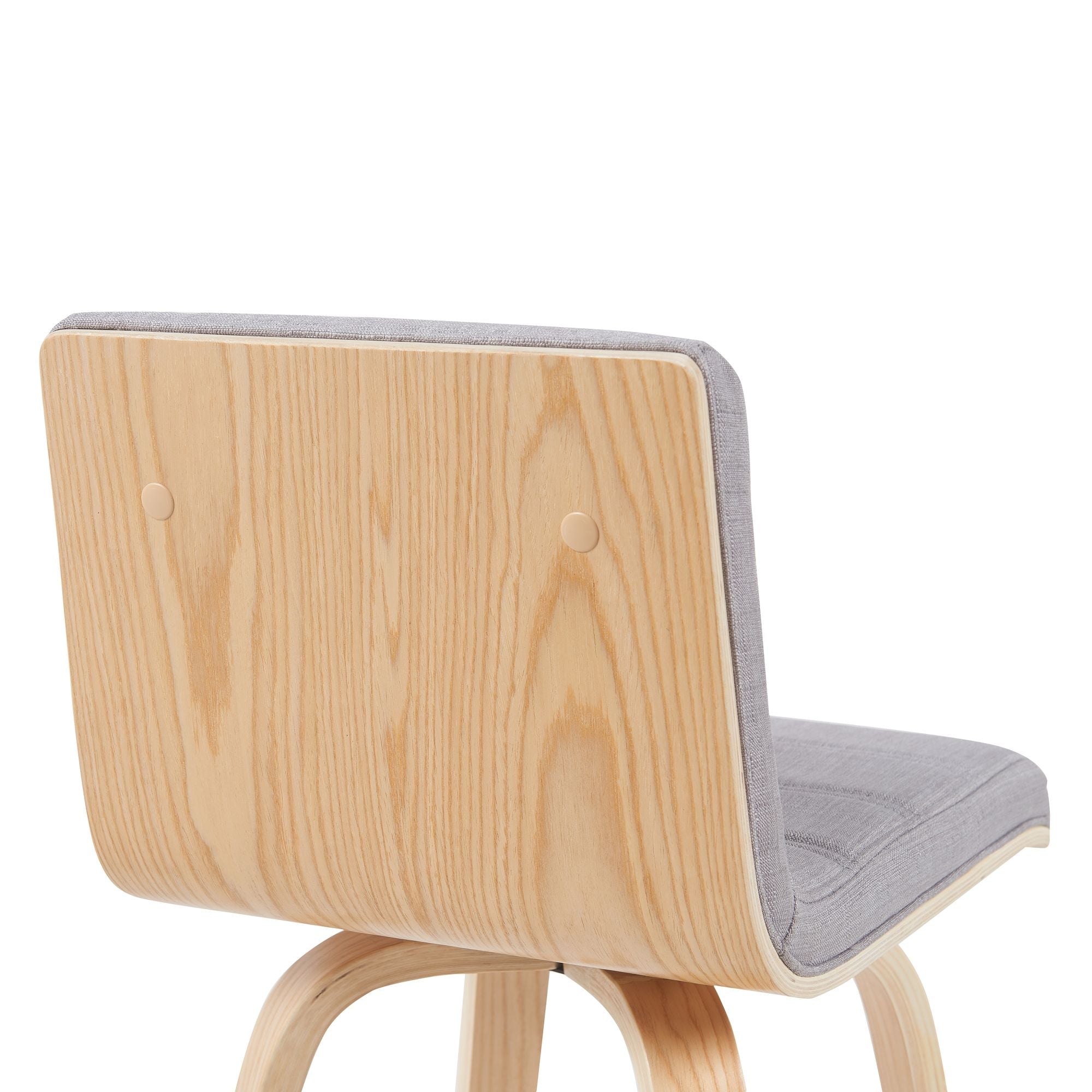 Vienna - Modern Counter Height Swivel Bar Stool - Patterned Oak Wood Frame
