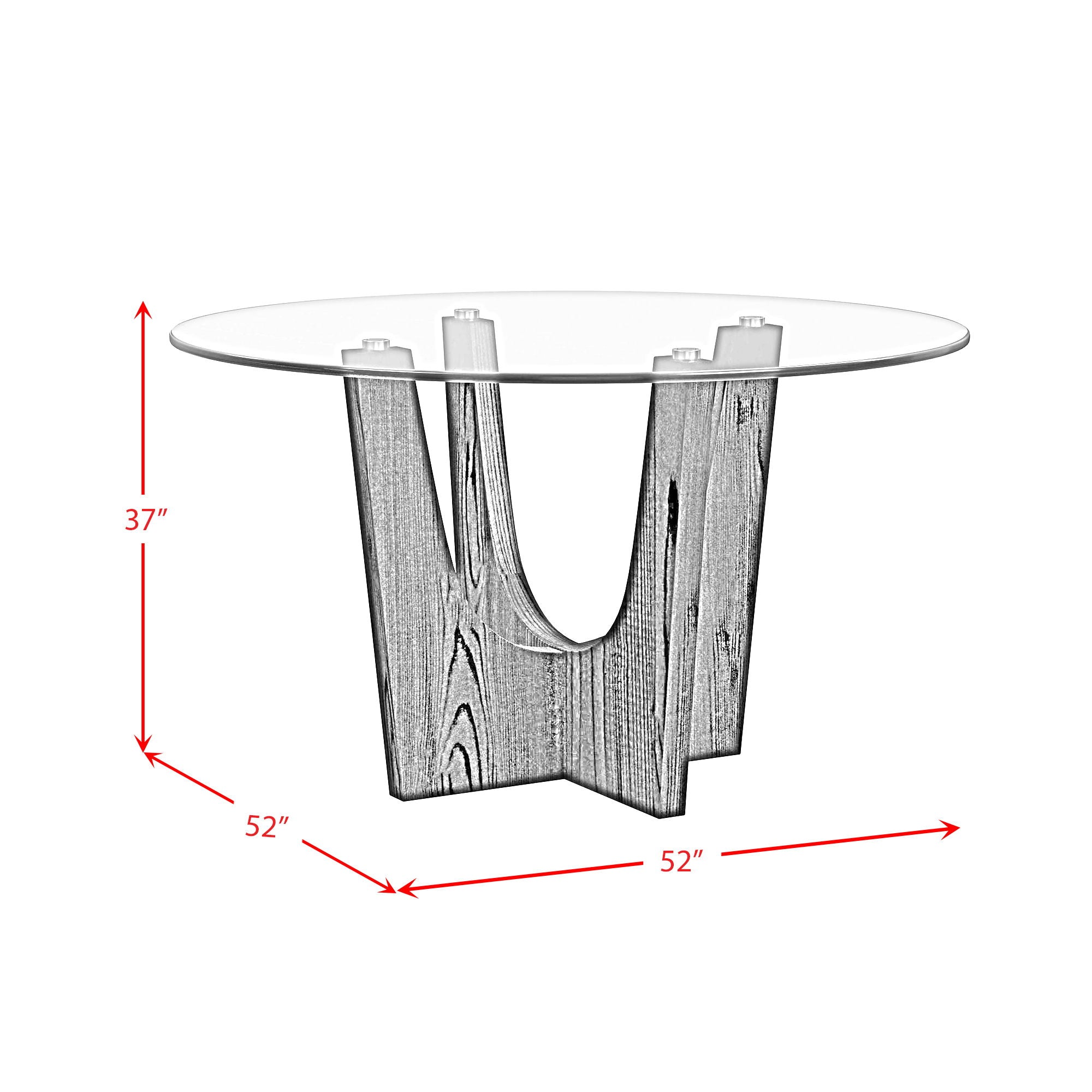 Oregon - Round Table With Glass Top