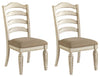 Realyn - Dining UPH Side Chair (Set of 2) - Ladderback - Chipped White