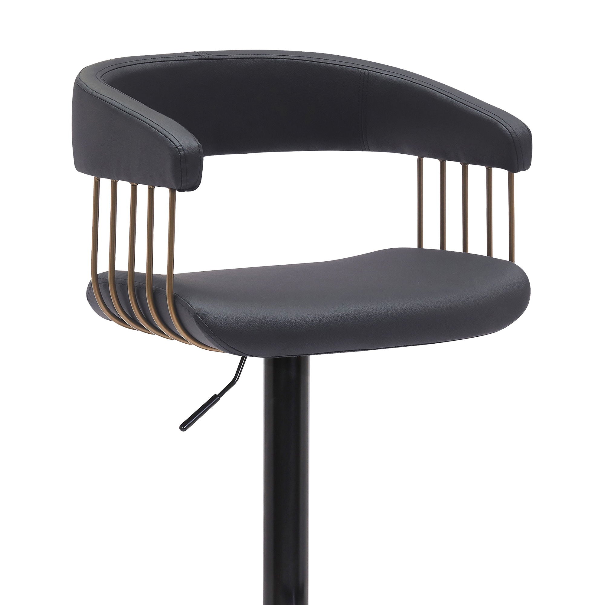 Calista - Adjustable Bar Stool With Golden Bronze Frame