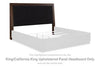 Dilenno - King/California King Upholstered Panel Headboard - Dark Brown