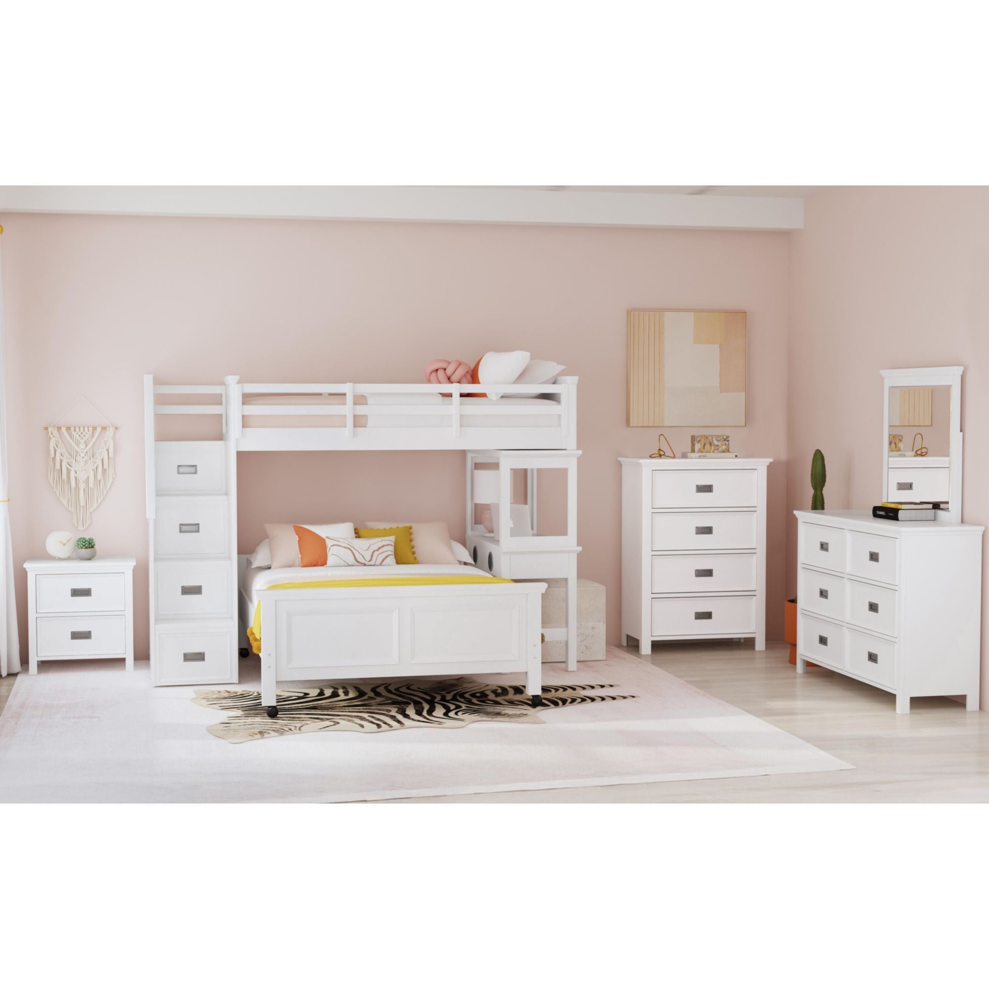 Hampton Kids - Loft With Staircase And Desk With Speaker Bedroom Set