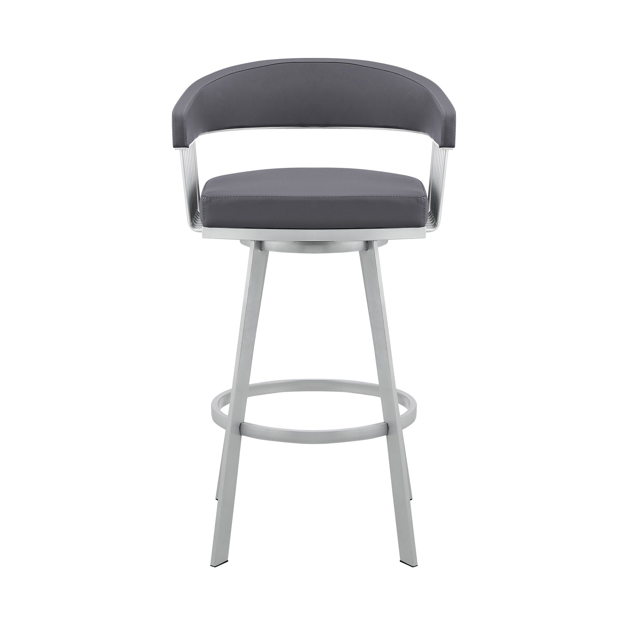Bronson - Faux Leather Metal Bar Stool