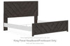 Prendonea - King Panel Headboard/Footboard - Charcoal