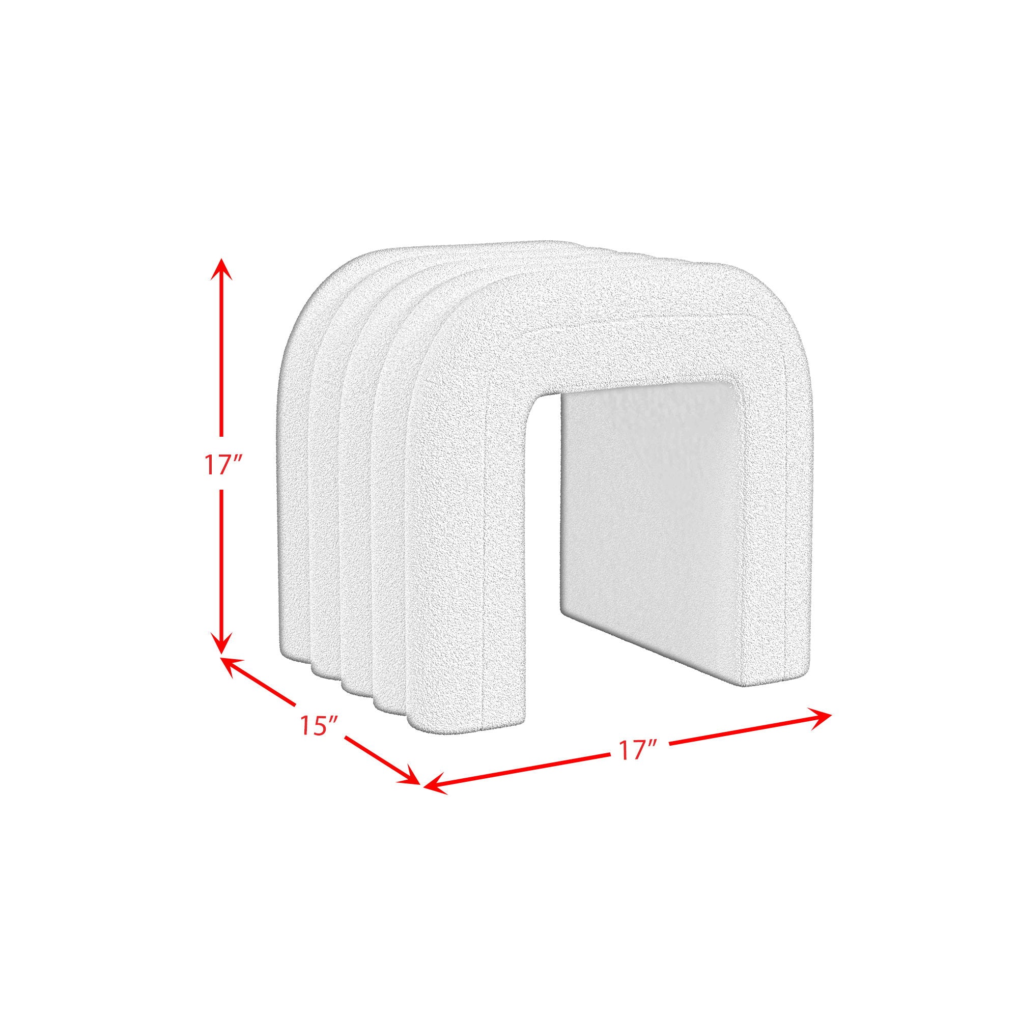 Seqouia - Bench With 2 Stools - Cream
