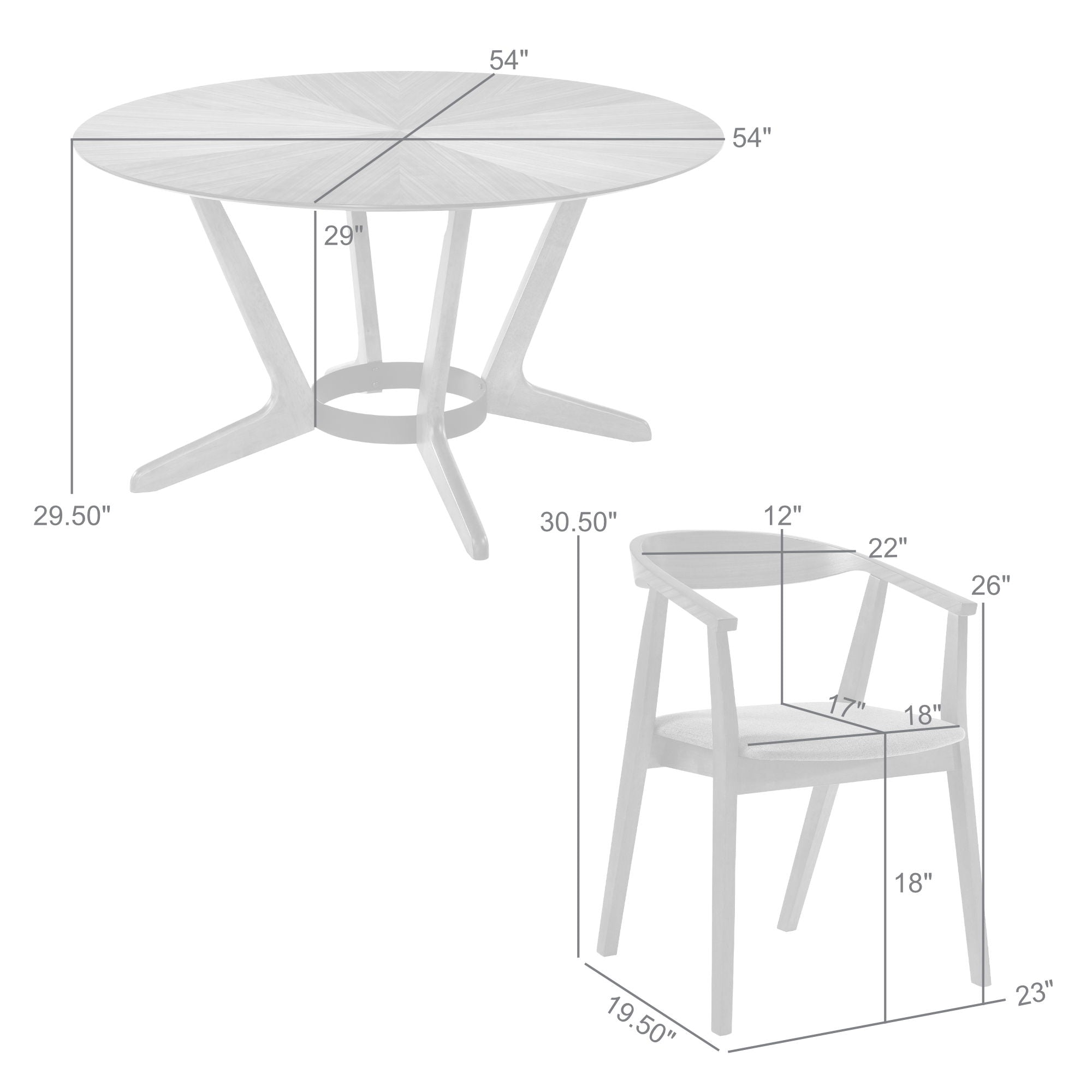 Santana - Round Dining Table Set