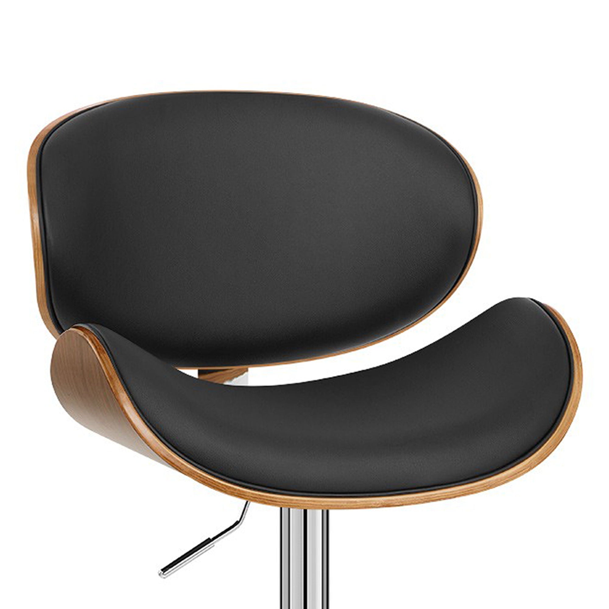 Naples - Adjustable Height Swivel Bar Stool - Walnut / Black