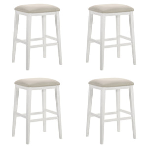 Jane - Contemporary Transitional Wood Bar Height Kitchen Bar Stool