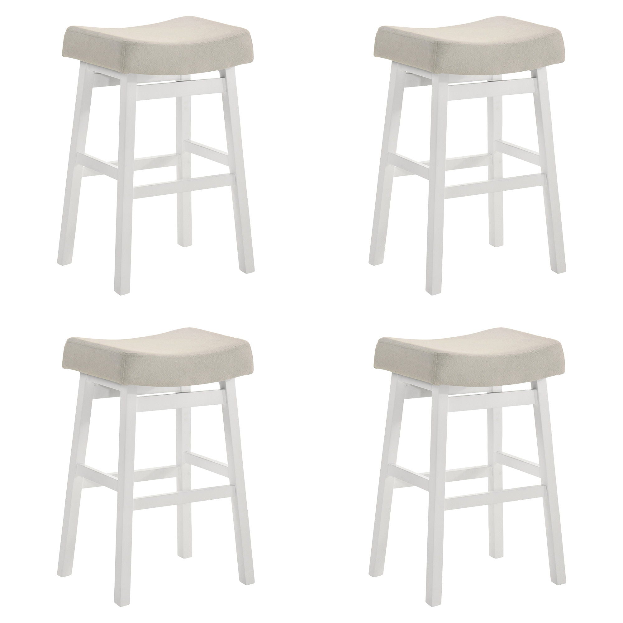 Lenon - Modern Farmhouse Wood Bar Height Kitchen Bar Stool
