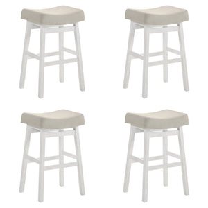Lenon - Modern Farmhouse Wood Bar Height Kitchen Bar Stool