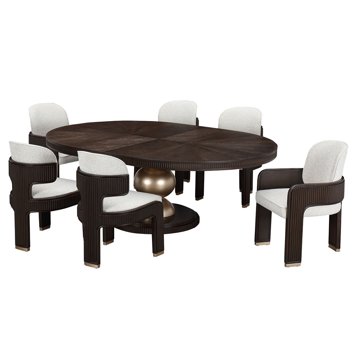 West Kensington - Oval Dining Table - Medium Espresso