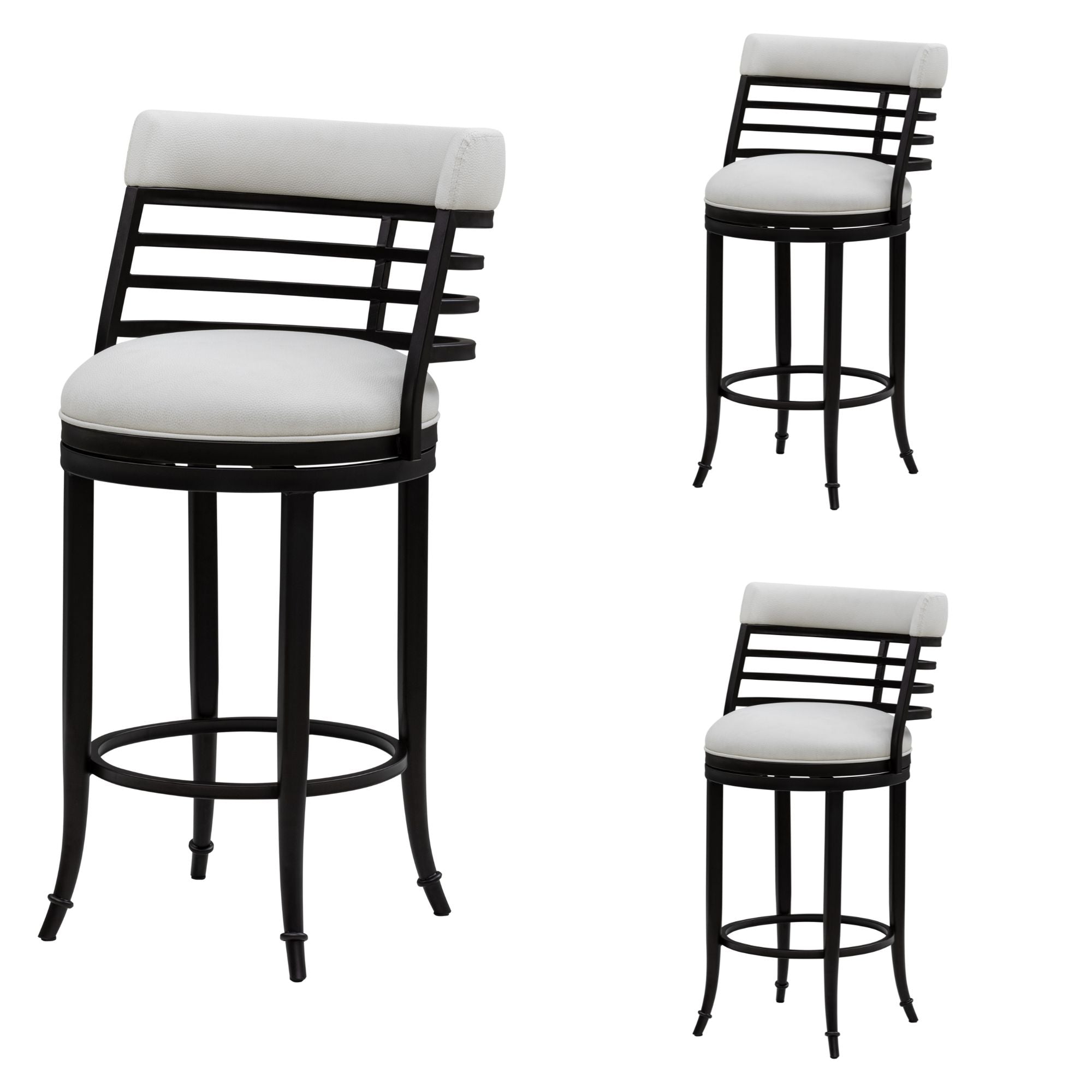 Telia - Upholstered Swivel Bar Height Barstool
