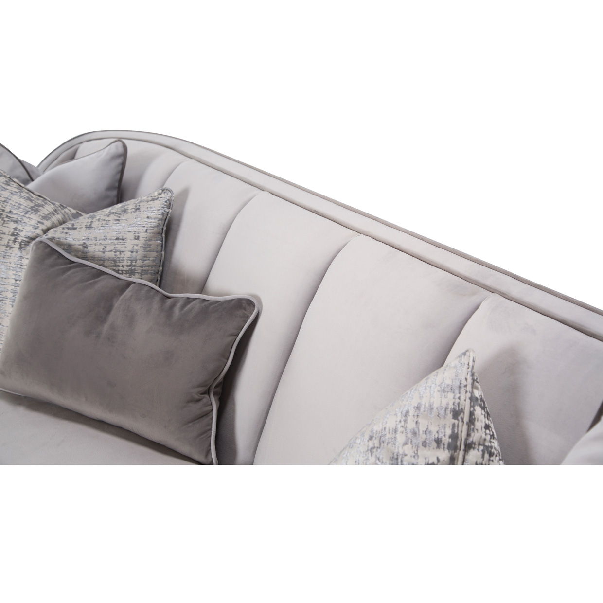 Roxbury Park - Velvet Sofa - Steel / Slate