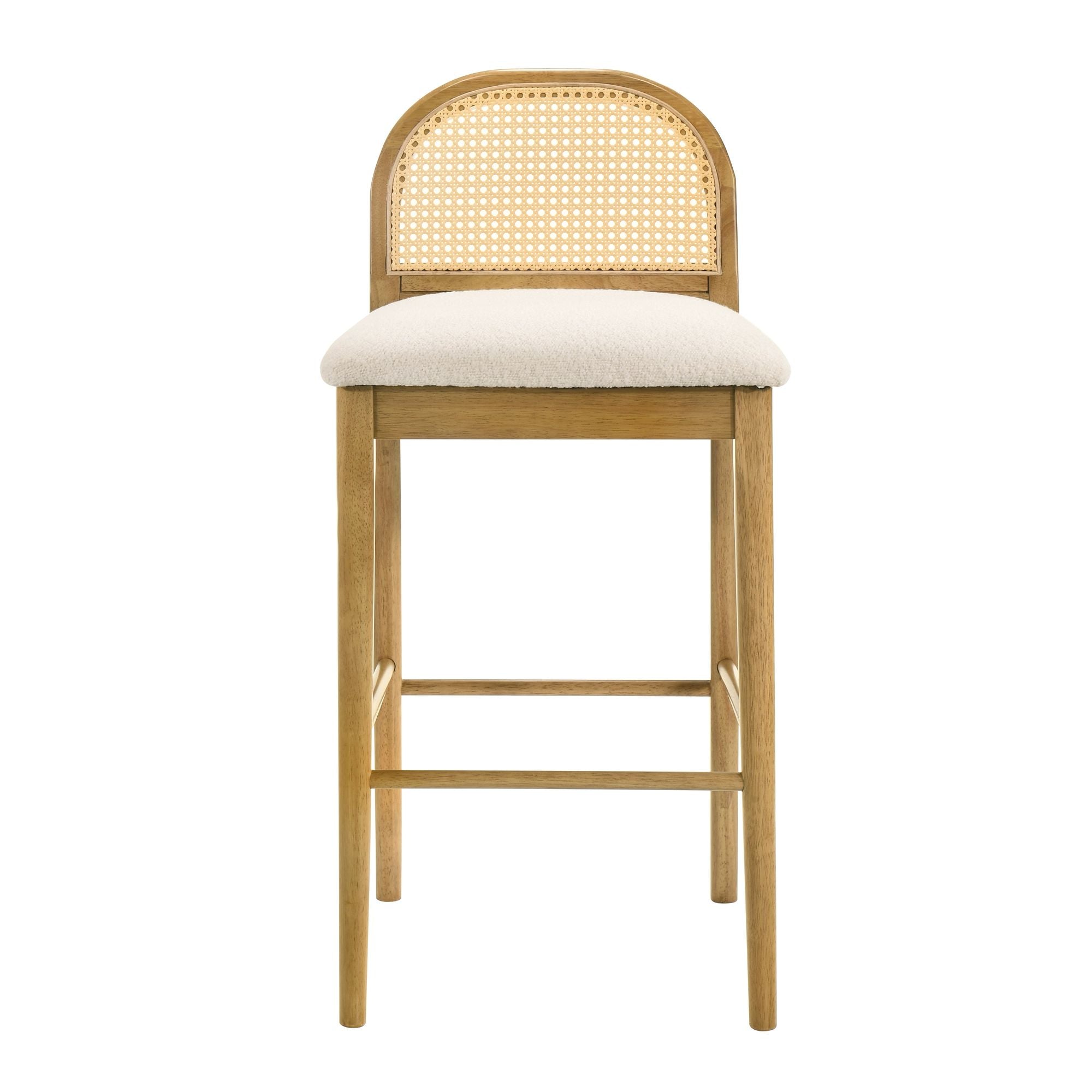Lucio - Modern Farmhouse Wood Bar Height Kitchen Bar Stool