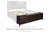 Vanmore - Queen Storage Footboard With Roll Slats - Dark Brown