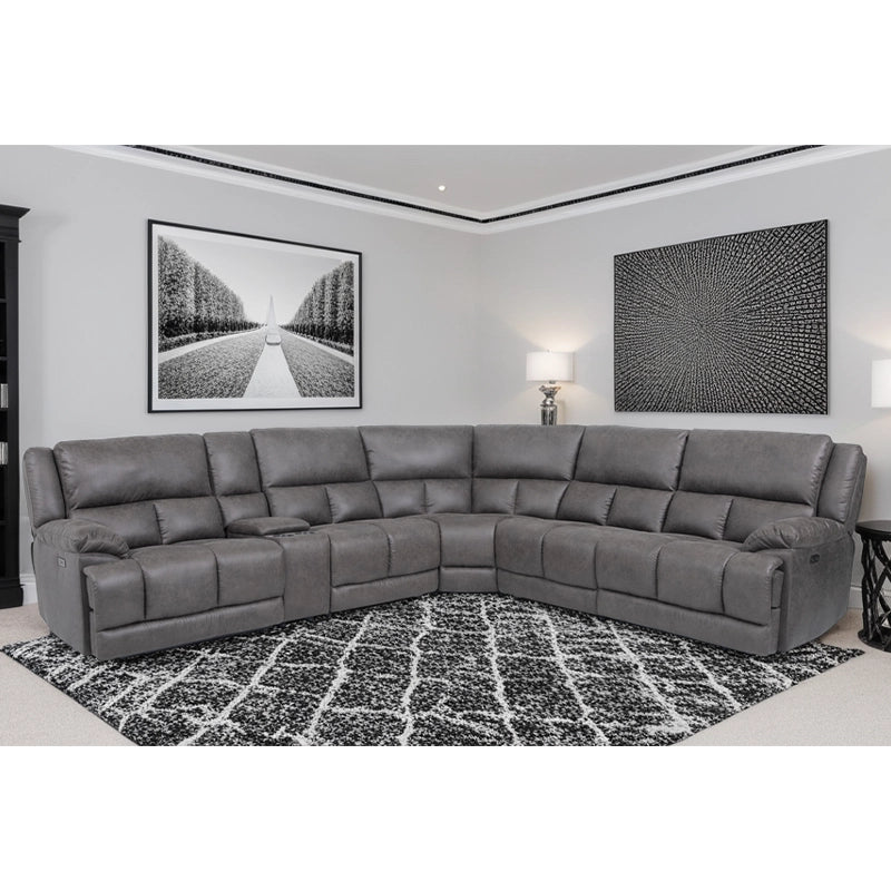 Mega CMS 70775M (100605)-6pc power reclining sectional - cheers