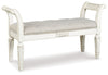 Realyn - Accent Bench - Antique White