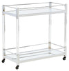 Chaseton - Bar Cart - Clear / Silver Finish