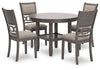 Wrenning - Dining Room Table Set (Set of 5) - Gray