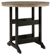 Fairen Trail - Round Bar Table w/Umb OPT - Black / Driftwood