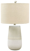 Shavon - Ceramic Table Lamp  - Beige / White
