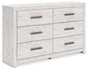Cayboni - Six Drawer Dresser - Whitewash