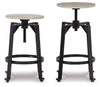 Karisslyn - Swivel Stool (Set of 2) - Whitewash / Black