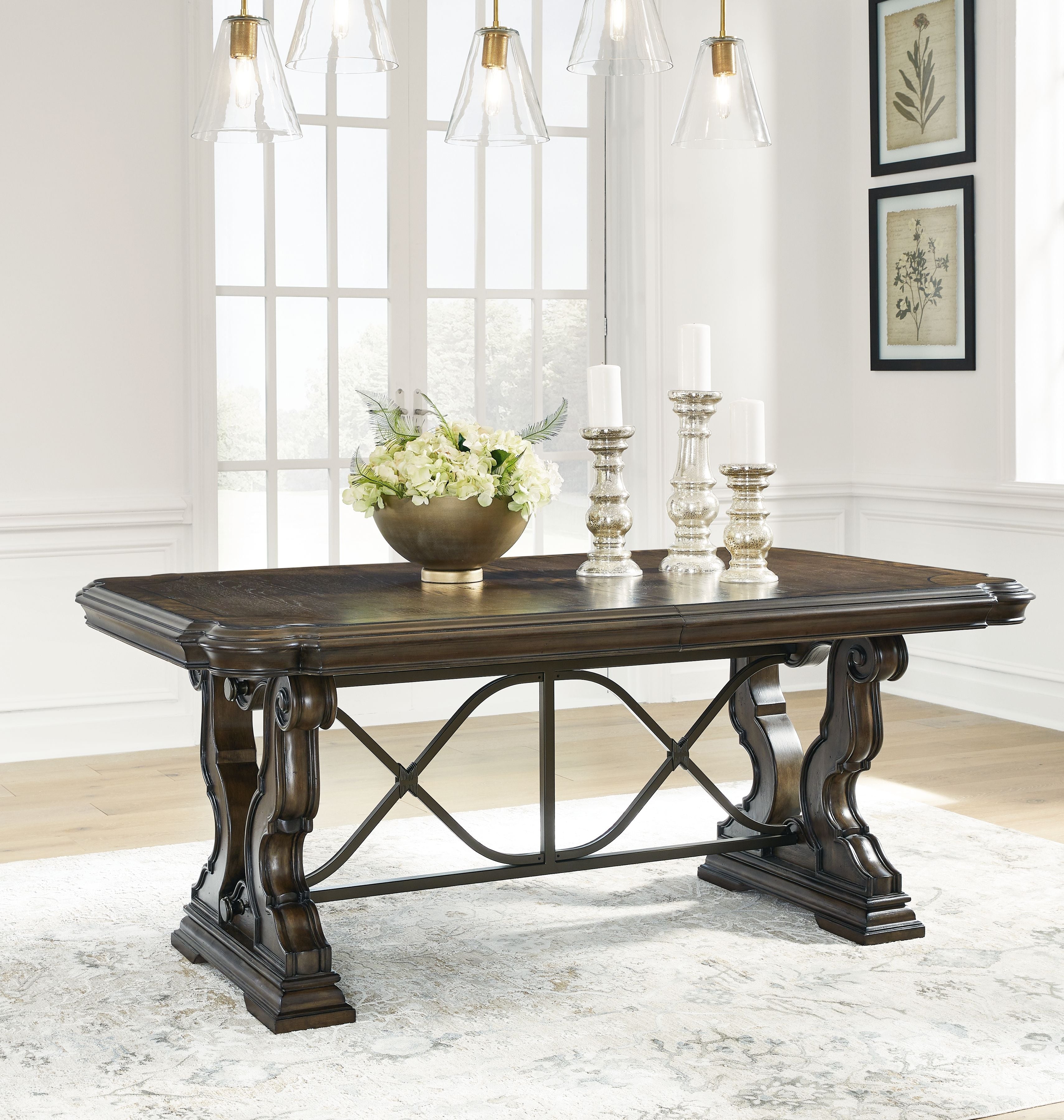 Maylee - Dining Extension Table - Dark Brown