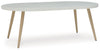 Seton Creek - Oval Dining Table With Umb Opt - White