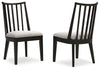 Galliden - Dining Upholstered Side Chair (Set of 2) - Black