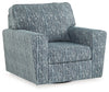 Aterburm - Swivel Accent Chair - Twilight