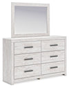 Cayboni - Dresser And Mirror - Whitewash