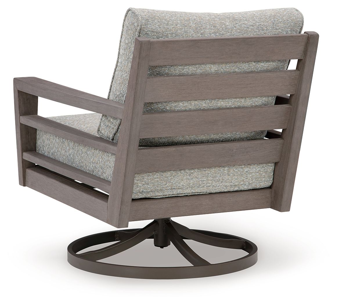 Hillside Barn - Swivel Lounge W/ Cushion - Gray / Brown