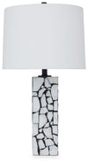 Macaria - Marble Table Lamp - White / Black