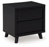 Danziar - Two Drawer Night Stand - Black