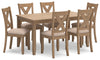 Sanbriar - RECT DRM Table Set (Set of 7) - Light Brown