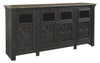 Tyler Creek - Extra Large TV Stand - Black / Gray