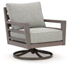 Hillside Barn - Swivel Lounge W/ Cushion - Gray / Brown