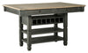 Tyler Creek - Rectangular Dining Room Counter Table - Black / Gray