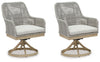 Seton Creek - Swivel Chair With Cushion (Set of 2) - Gray