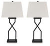 Brookthrone - Metal Table Lamp (Set of 2) - Black