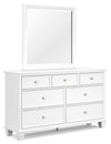 Fortman - Dresser And Mirror - White