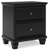 Lanolee - Two Drawer Nightstand - Black